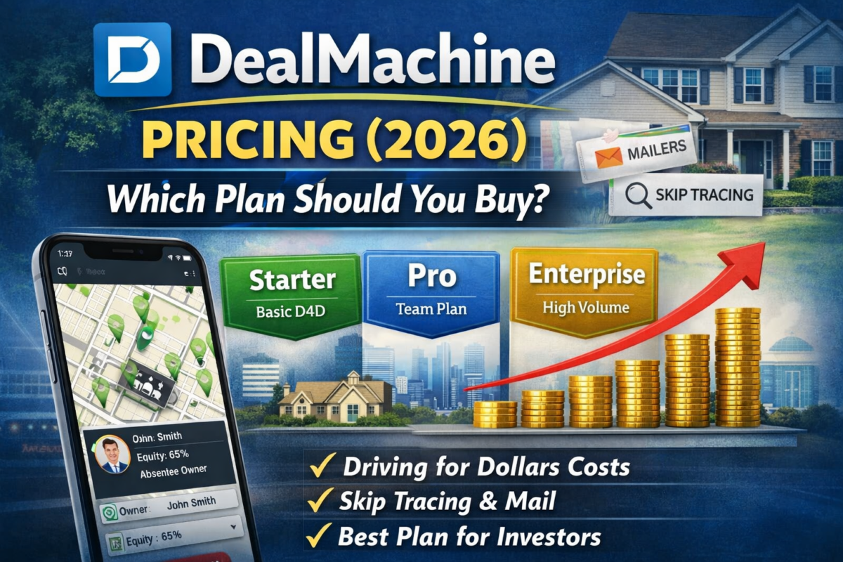 DealMachine pricing and plans for real estate investors (2026)