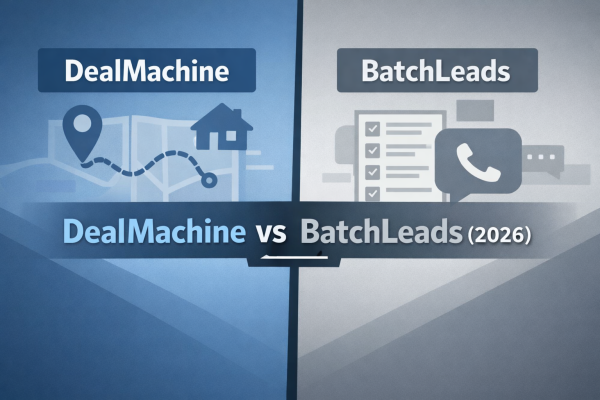 DealMachine vs BatchLeads comparison for real estate investors (2026)